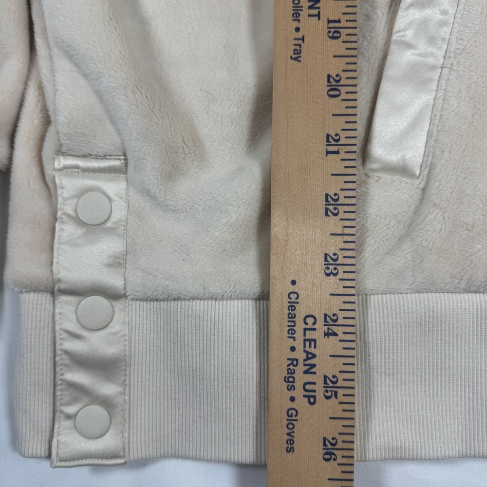 Athleta Recover Cozy Snap Front Sweatshirt Women 1X Chantilly Cream Pullover NEW - Picture 7 of 8